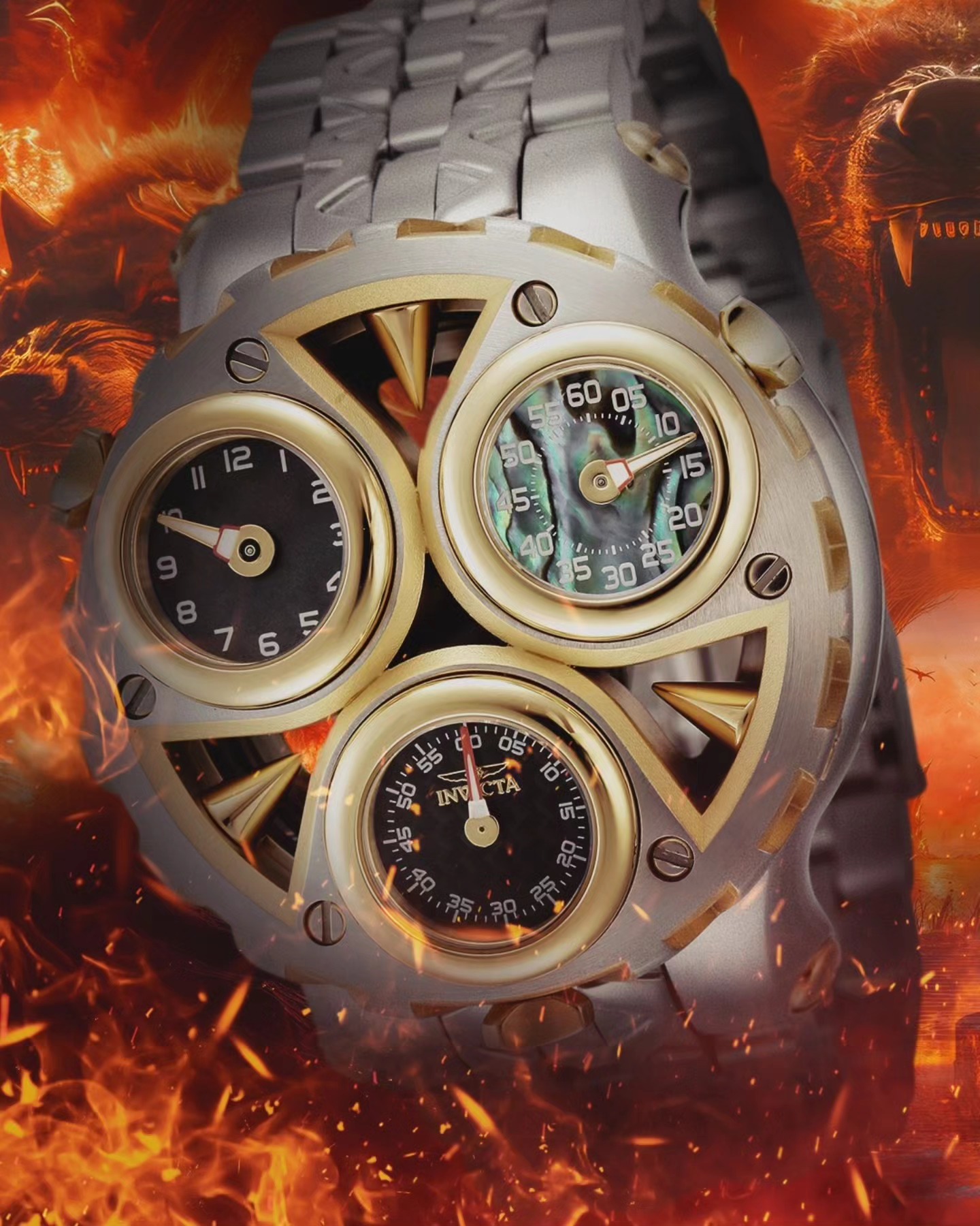 🔱 INVICTA CERBERUS 44503: TRIPLE-HEADED LUXURY MASTERPIECE