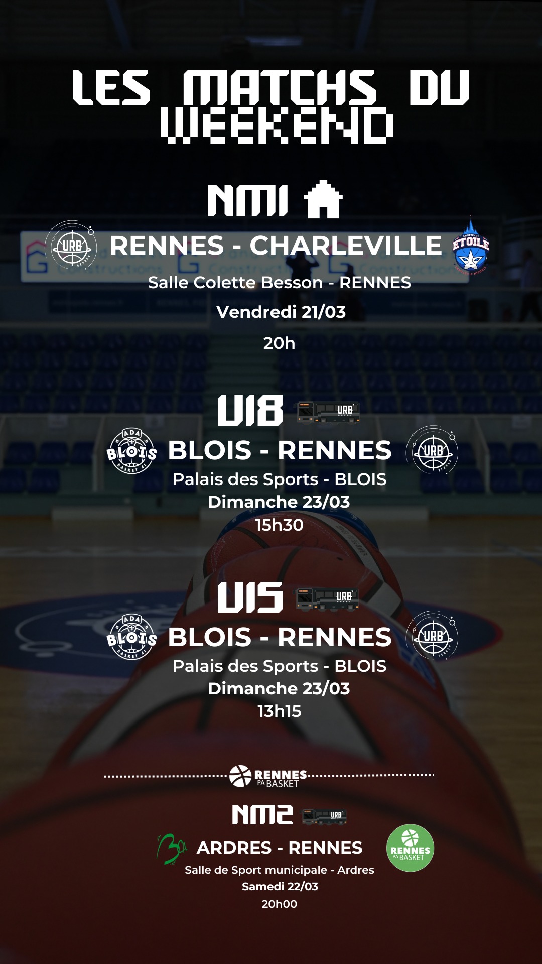 Planète URB - 🔜 LES MATCHS DU WEEKEND 🎟 La billetterie :... | Facebook