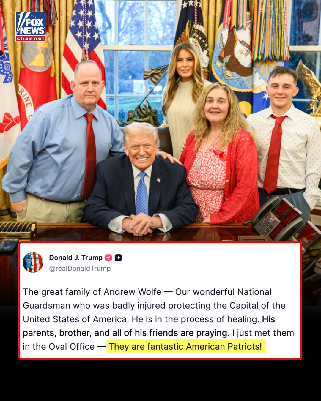 Fox - ‘AMERICAN PATRIOTS’: President Trump met with the family of ...