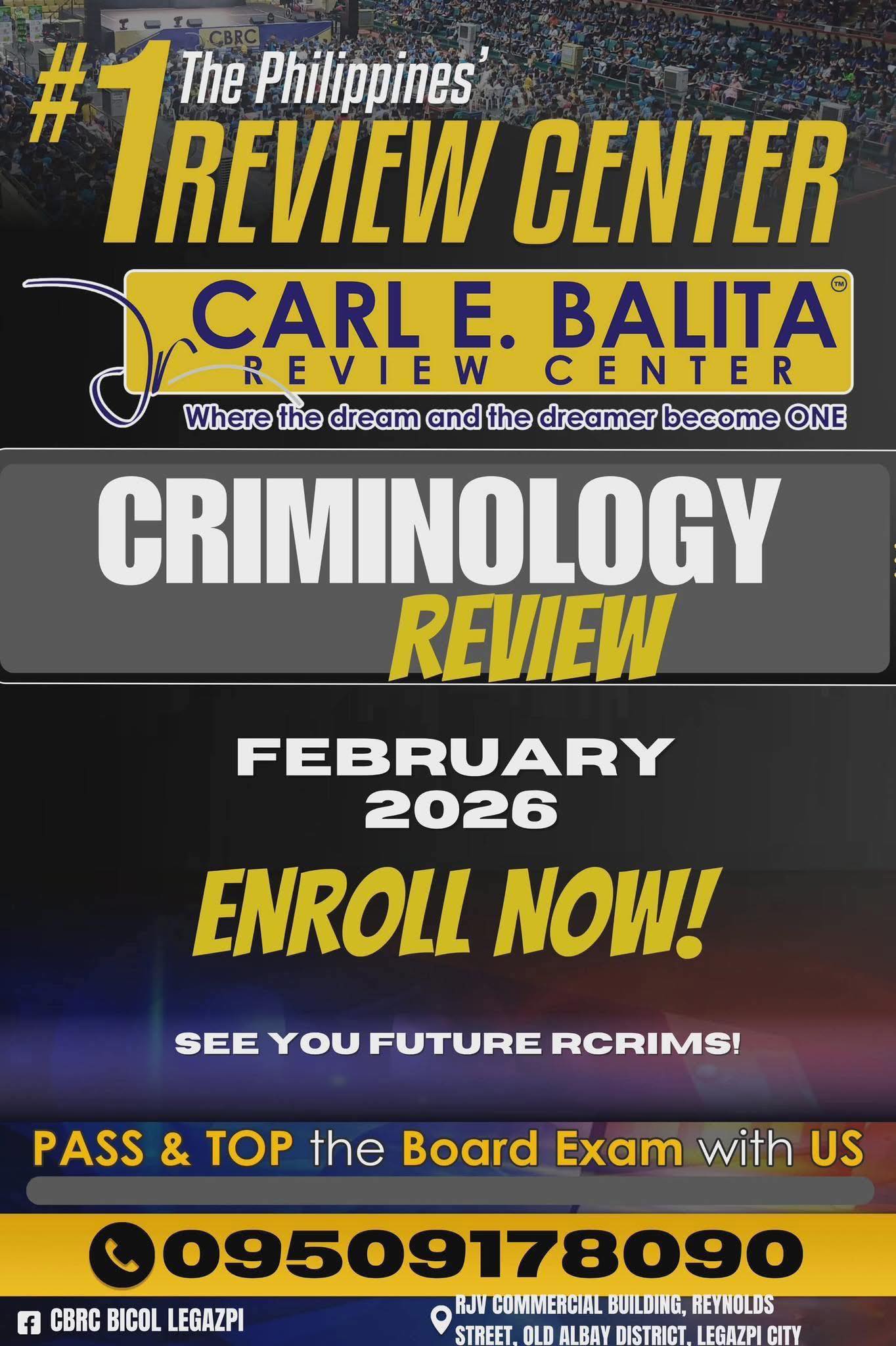 CBRC - Be an RCrim in 2026 😍🙏 Enrollment Is Ongoing, message us here ‼️ ...