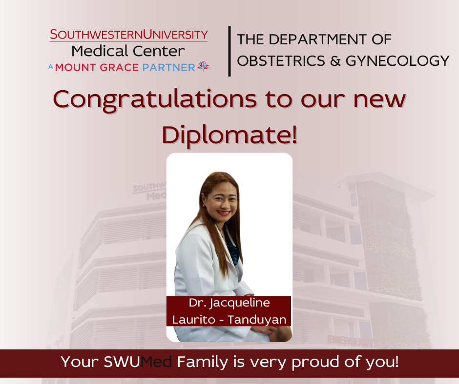 Southwestern University Medical Center Congratulations to Dr