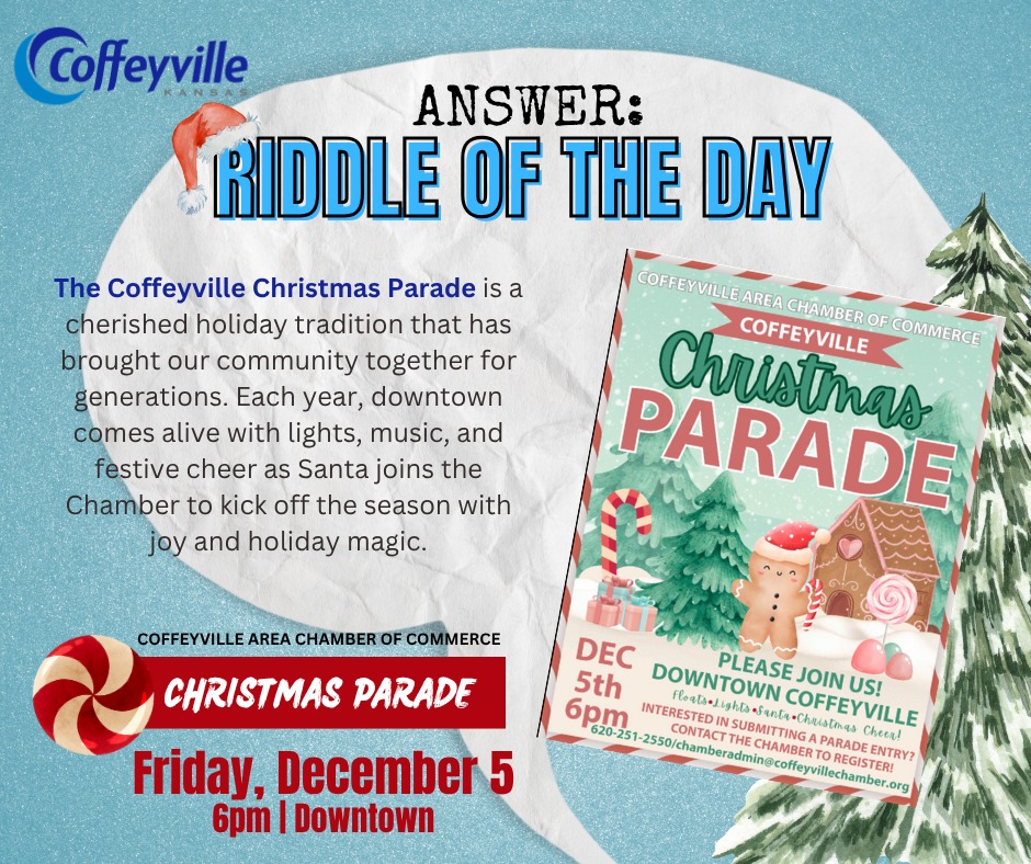 City - Riddle Answer Revealed! If you guessed the Coffeyville Christmas ...