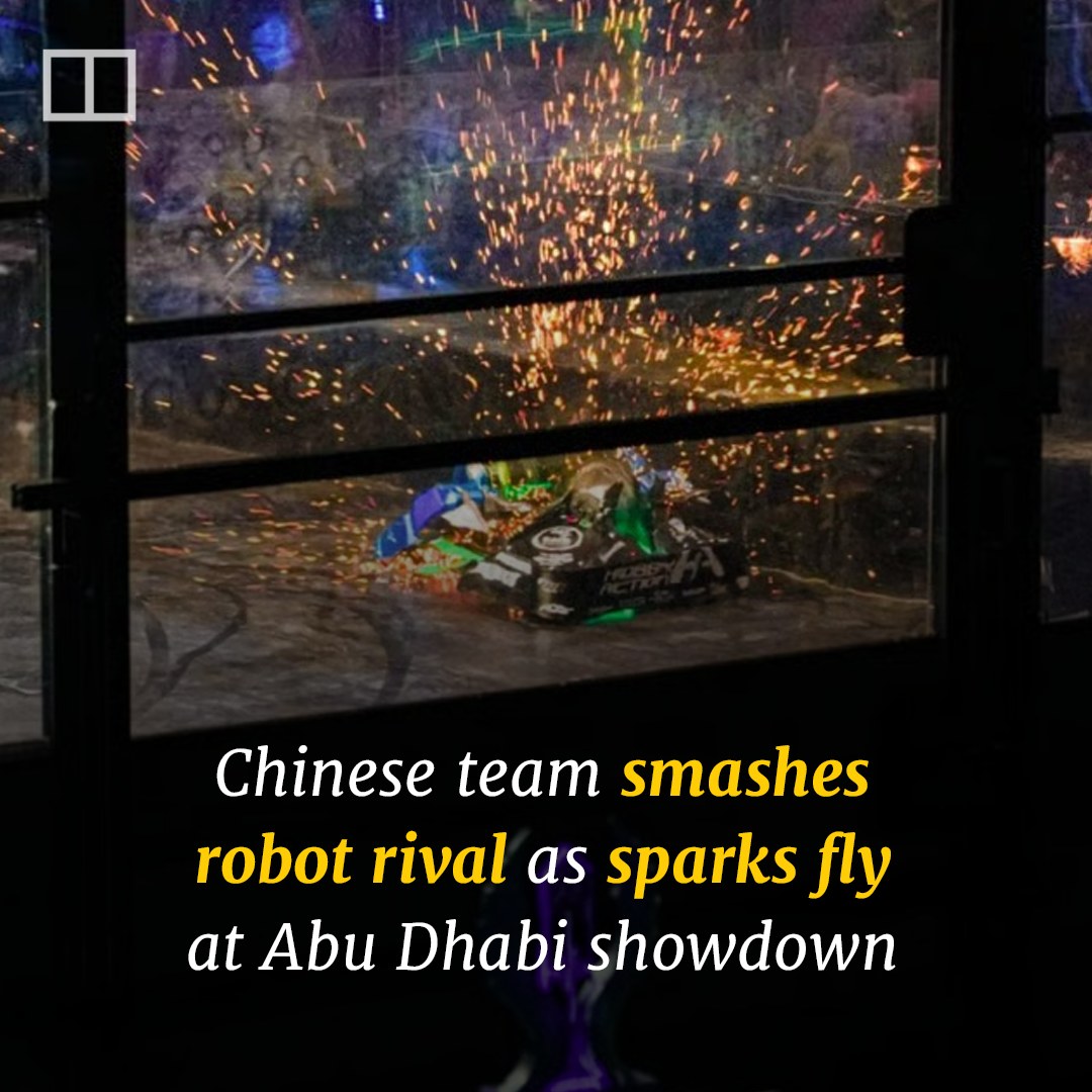 South - The Chinese robot won the title in a shower of sparks after ...