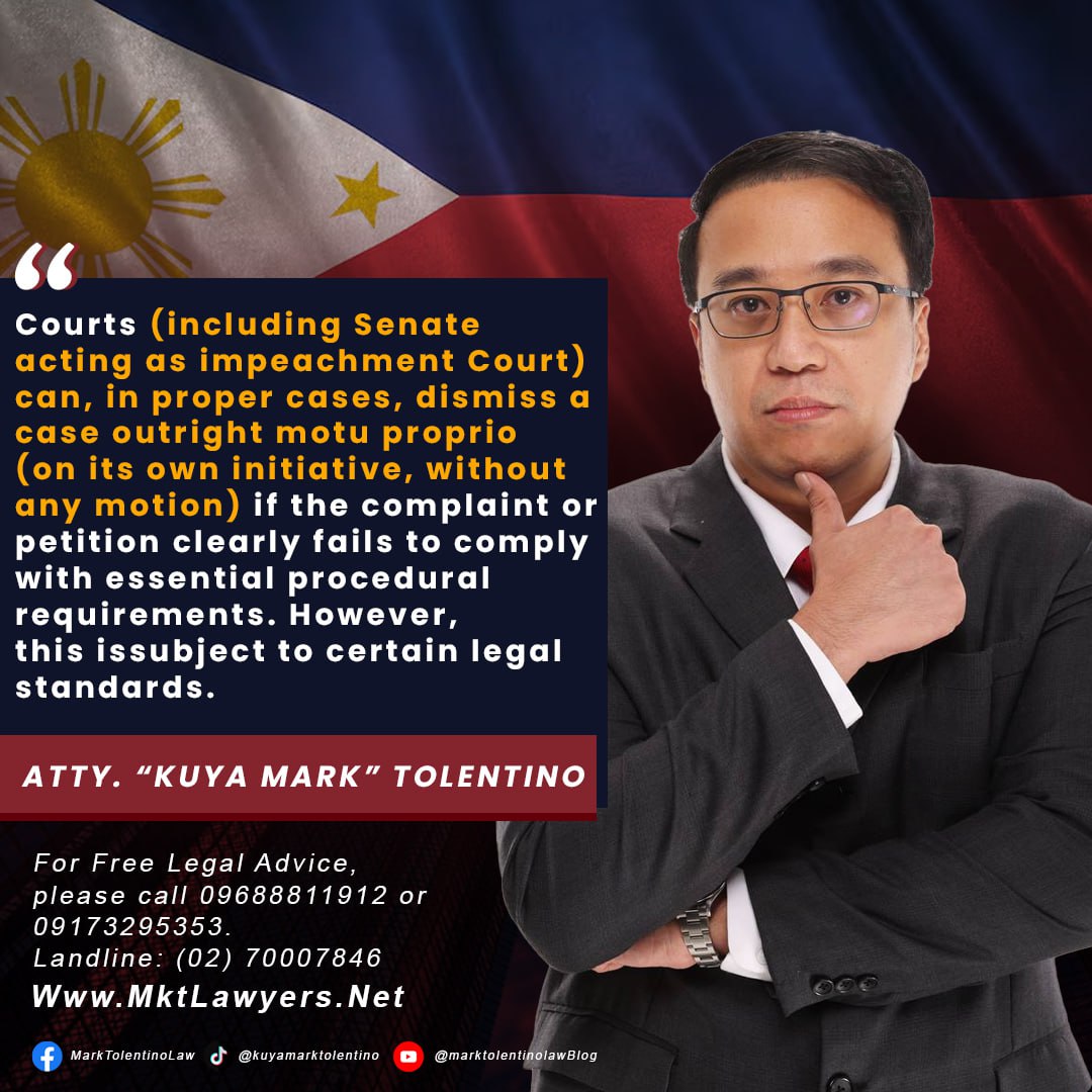 Courts (including Senate acting as... - Atty. Mark Tolentino | Facebook
