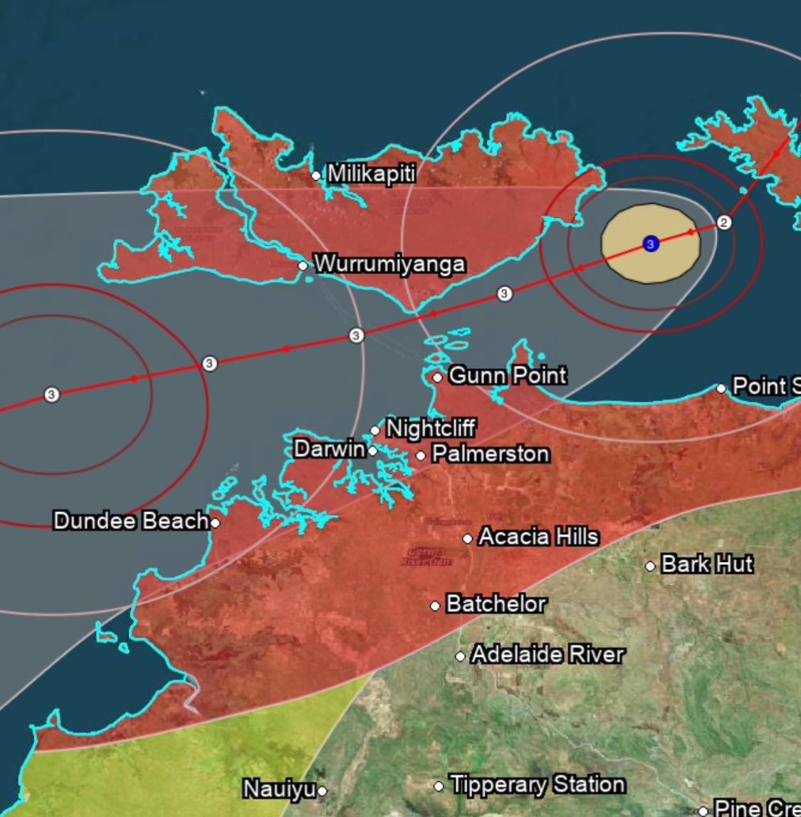 Weather - FINA UPGRADED TO A SEVERE CATEGORY 3. Tropical Cyclone Fina ...
