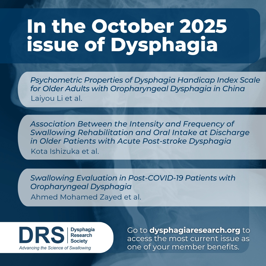 Dysphagia - 📢 The October issue of Dysphagia Journal is now available ...