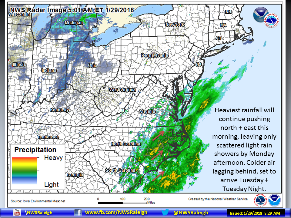 A look at the 5am... - US National Weather Service Raleigh NC | Facebook