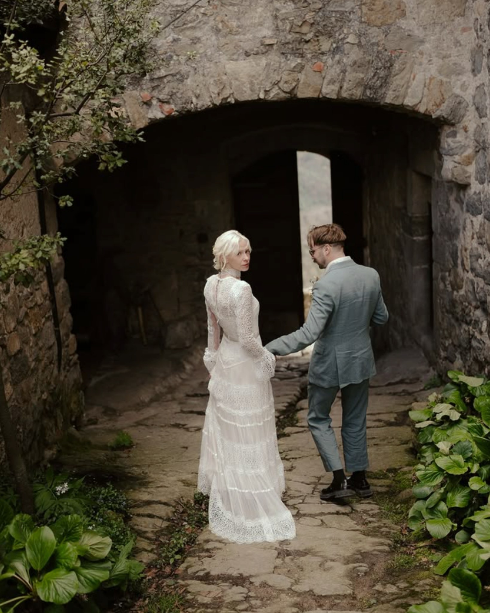 catherine deane leather dress A love for pieces that stand the test of time. Bella wore one of our archive gowns for her wedding in Spain, a reminder that thoughtful design continues to live Bride