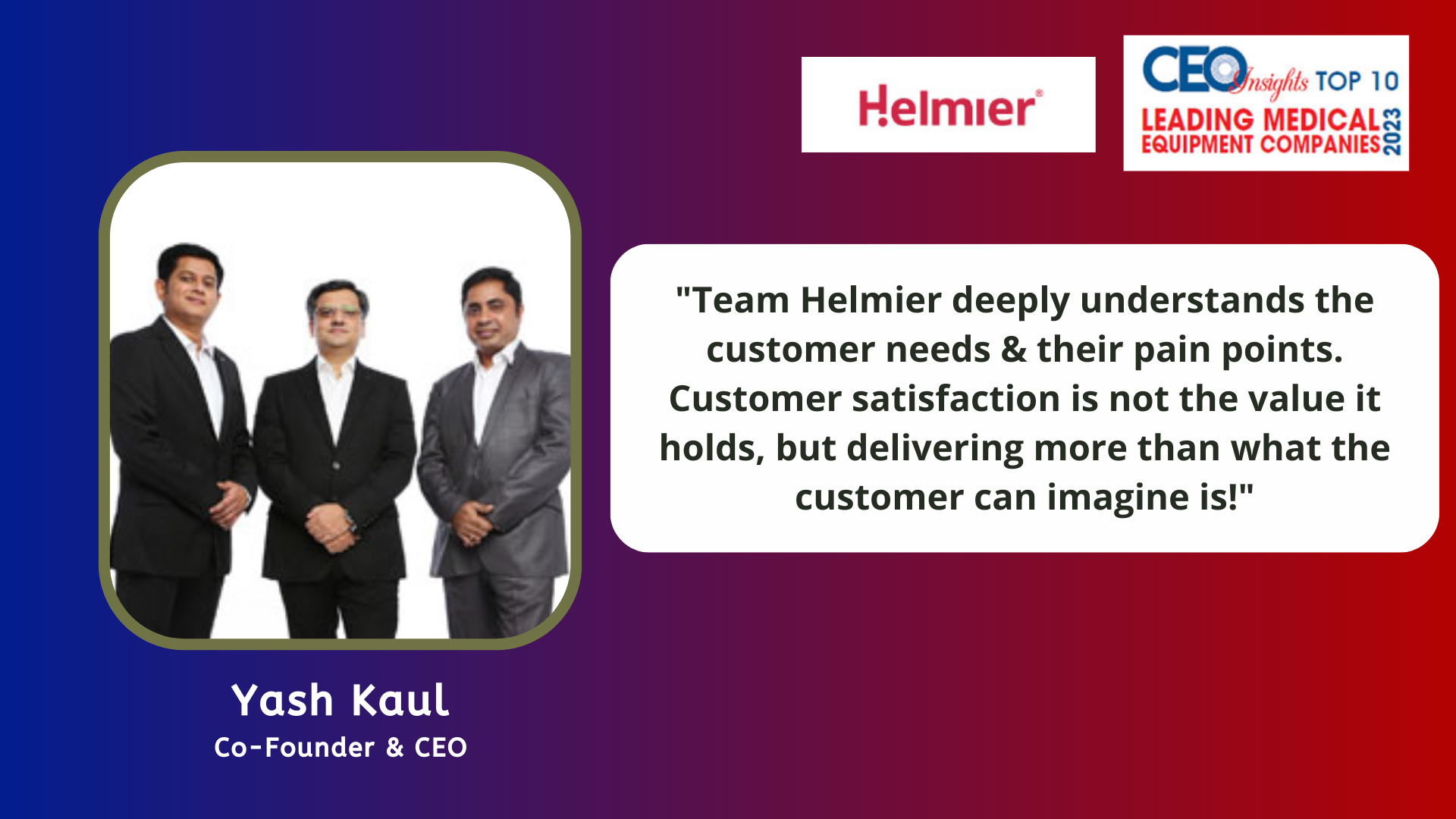 CEOInsightsIndia - Congratulations to Yash Kaul, Co-Founder & CEO of # ...