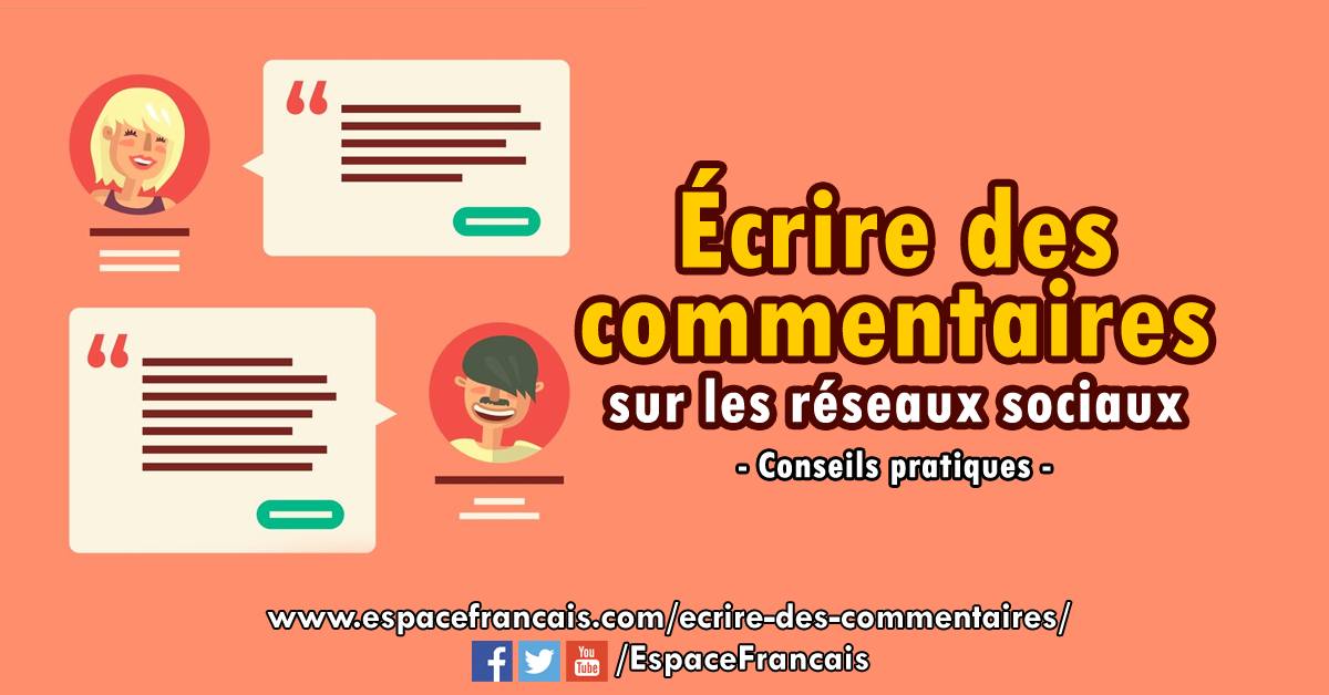 EspaceFrancais.com - Écrire des commentaires sur les réseaux sociaux 💬 ...