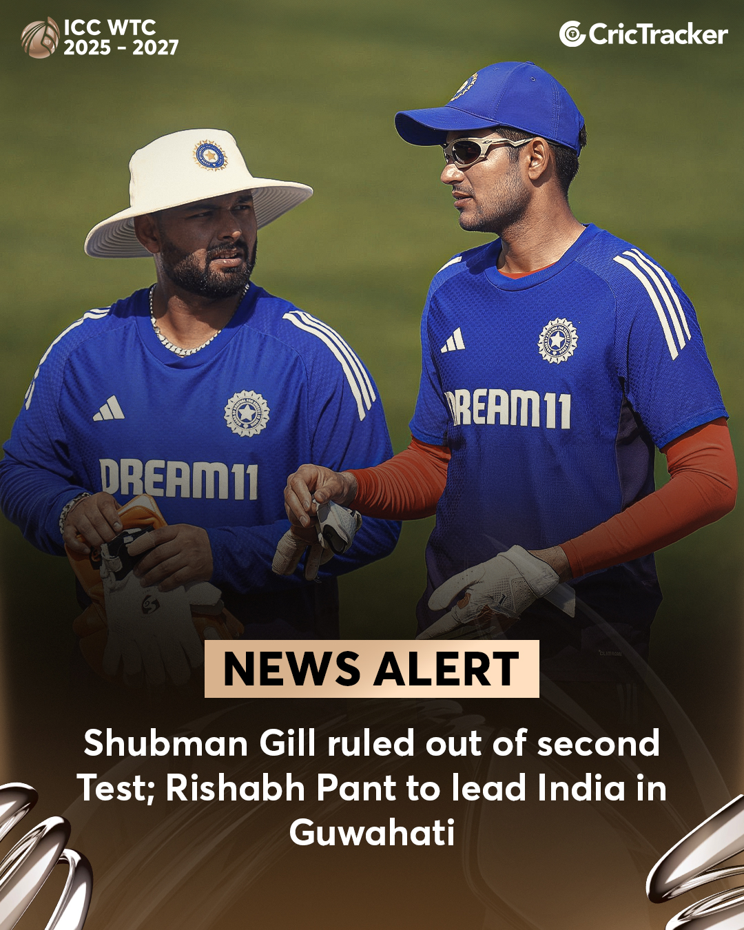 CricTracker - Shubman Gill has been officially ruled out... | Facebook