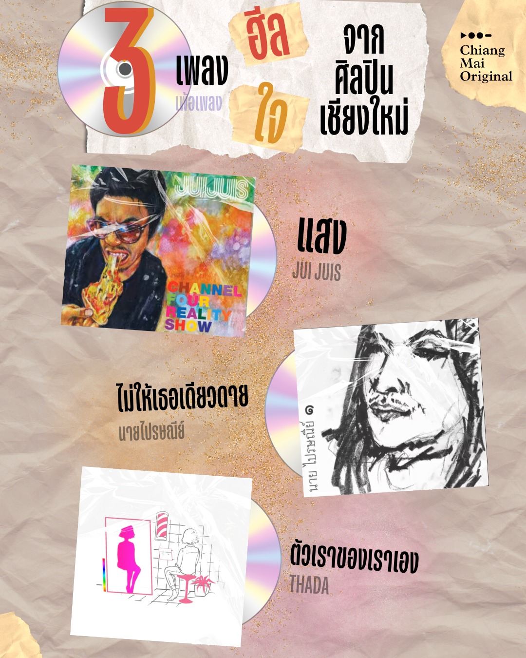 Chiang 3 เพลง ‘ฮีลใจ’ จากศิลปินเชียงใหม่ เพ้อเพลง แสง Jui Juis