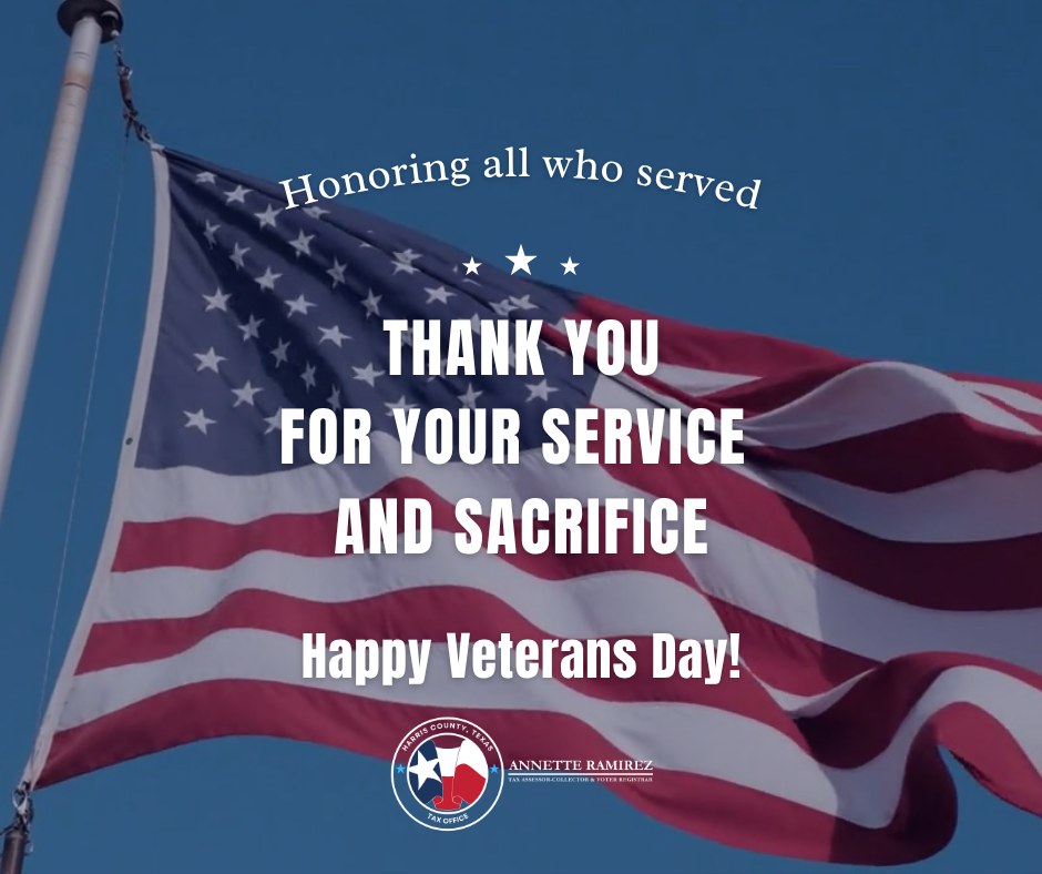 Today we honor the brave men... - Harris County Tax Office | Facebook