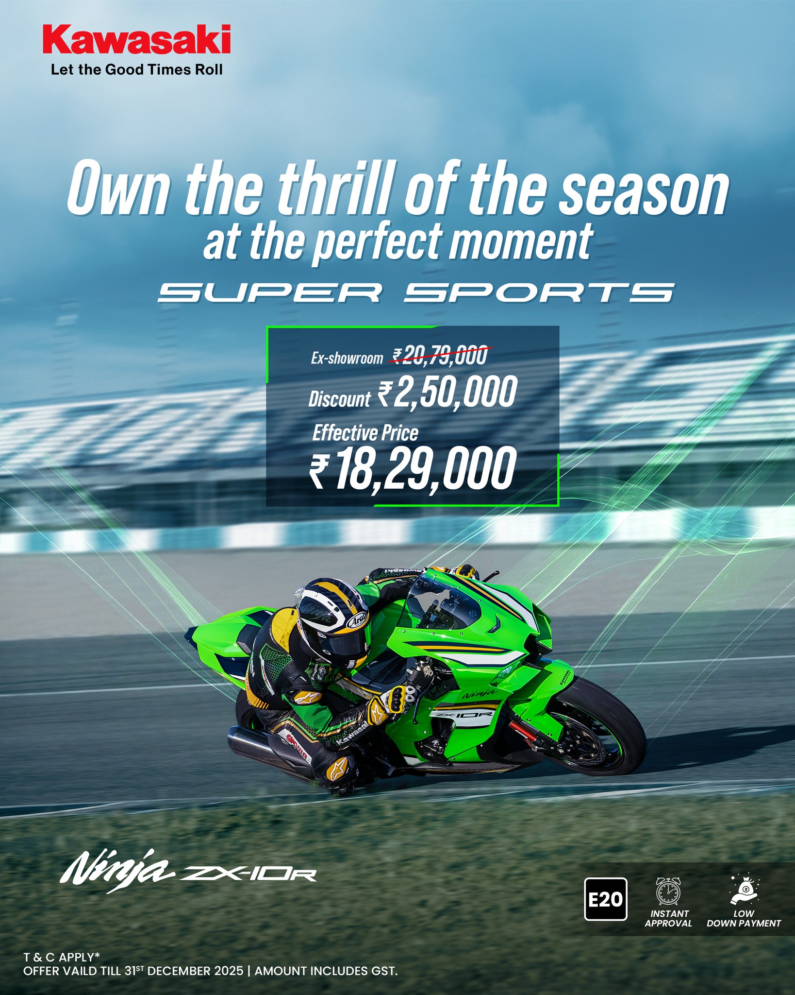 Ninja ZX-10R — Own the Thrill of the Season Experience peak