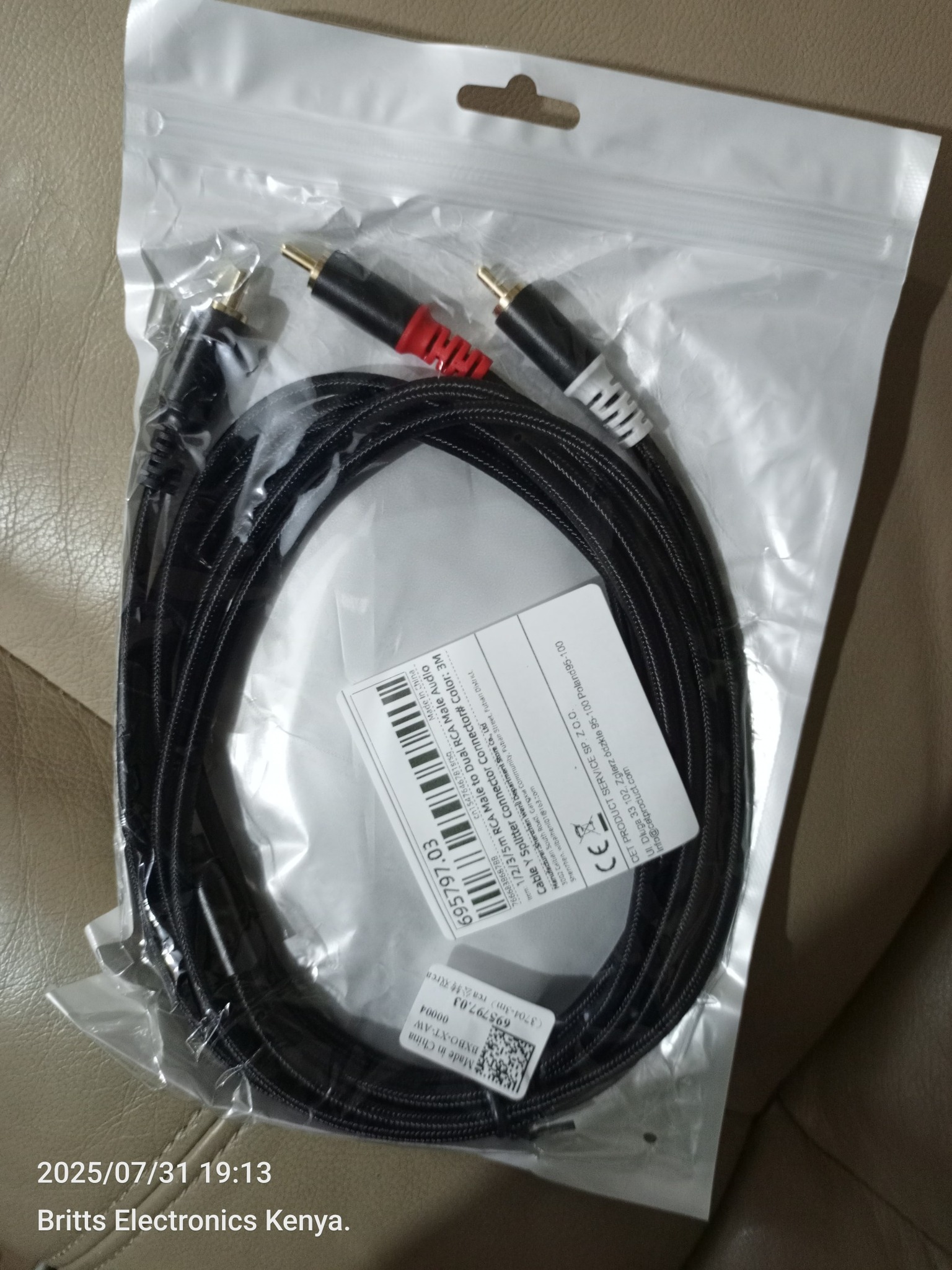 20cm 6.35mm (1/4) Stereo Female Jack to Dual RCA Female Y Splitter Au