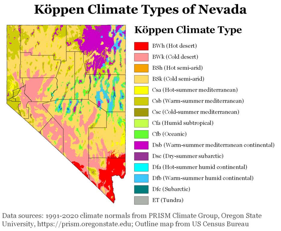 Brilliant Maps - Nevada Climate Map | Facebook