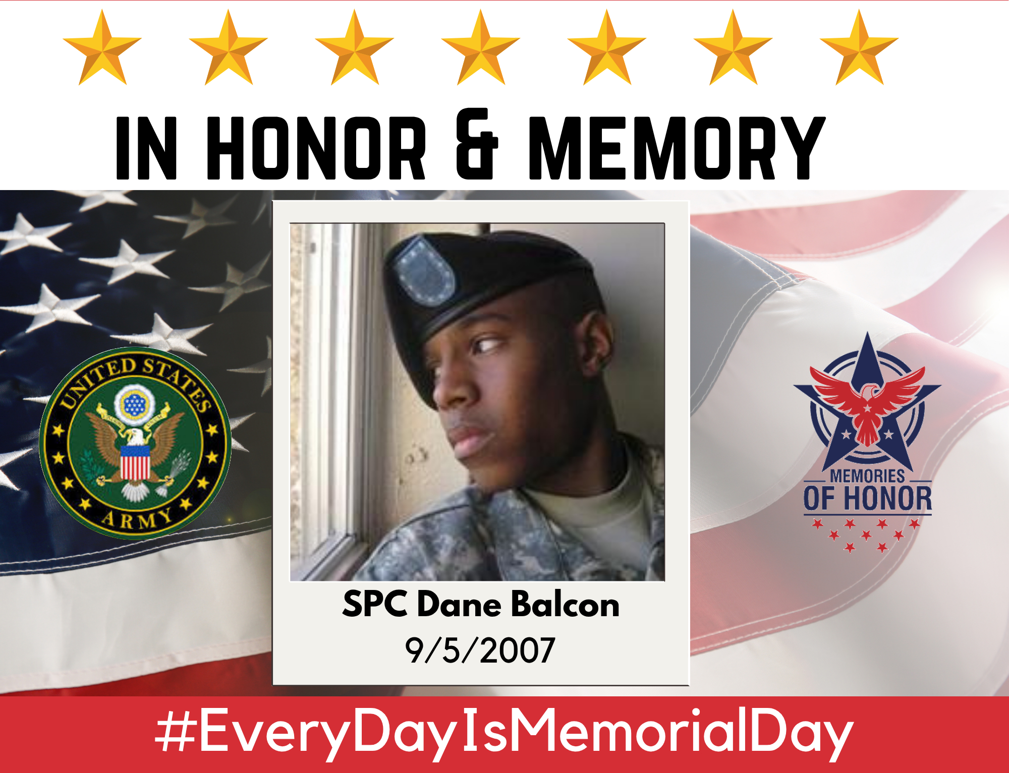 🎖️ Today, we remember SPC DANE BALCON.... - Memories of Honor | Facebook