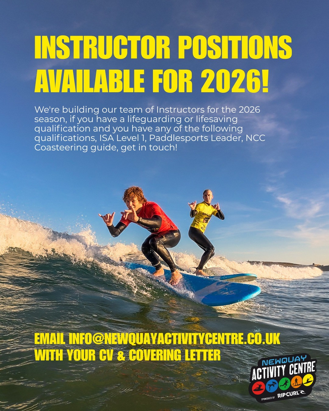 Newquay - Become a part of the Newquay Activity Centre's Instructor ...