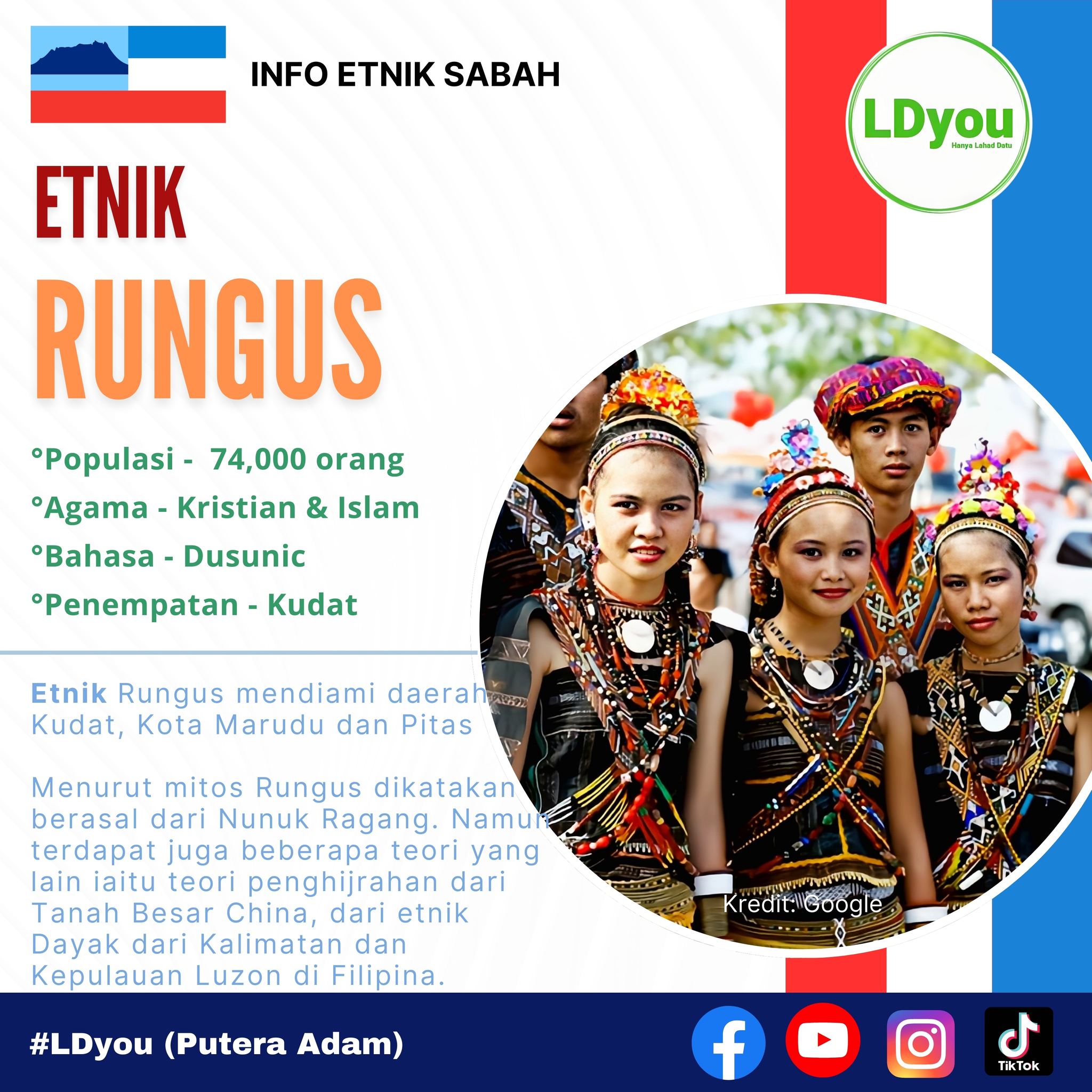 LDyou - INFO ETNIK SABAH - ETNIK RUNGUS 🔹KENALI ETNIK RUNGUS Rungus ...