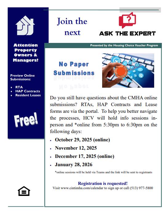 Cintimha/Cincinnati - 💻 Have questions about CMHA’s online submission ...