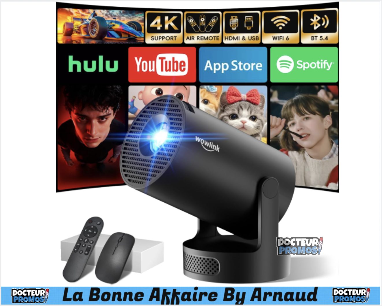 ＷＡ　HI -CAPACITY．45 PROJECTEUR ULTRA HD - WIFI* Tél :0195623113(w) Marque : Earldom