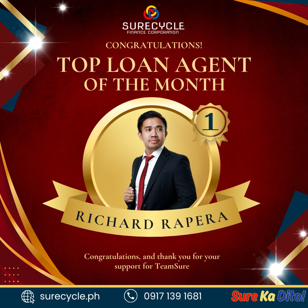 Surecycle - Congratulations to Richard Rapera, our Top Loan Agent of ...