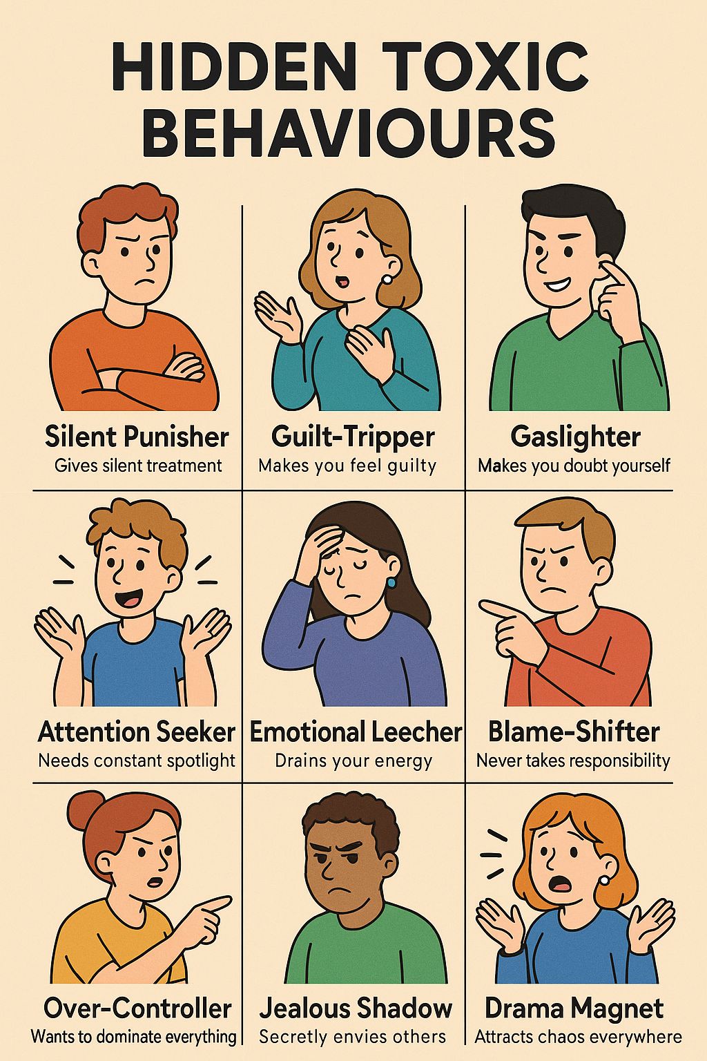 Learning - Hidden Toxic Behaviours 🔥 1. Silent Punisher — Gives silent ...