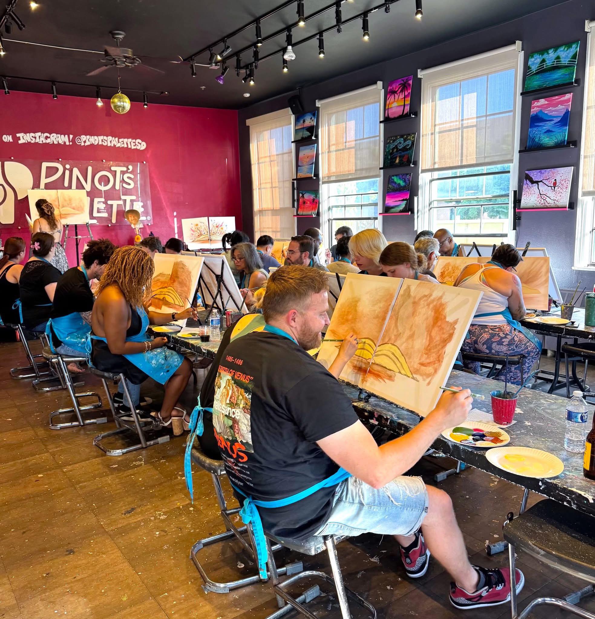 dsip and paint event sip classes at Pinot's Palette in San Diego buy bpc 157
