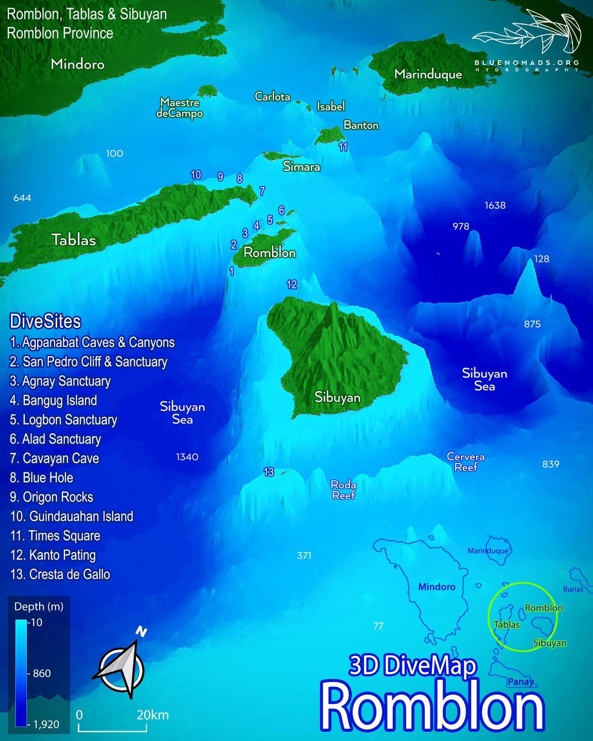 BlueNomads.Org - #Romblon 3D #Divemap 🐠 🌏 Paradise for Rare Macro ...