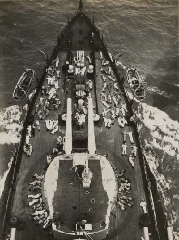 Ub-88 - Sunbathing on the SMS Erzerzog Franz Ferdinand, an Austro ...