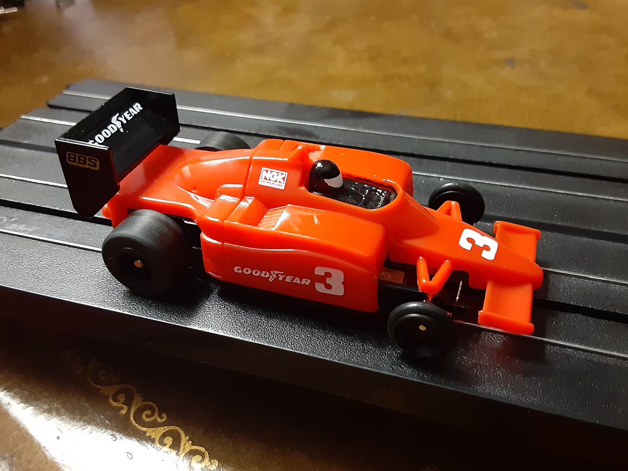 Modified Tomy AFX Turbo Ferrari slot car
