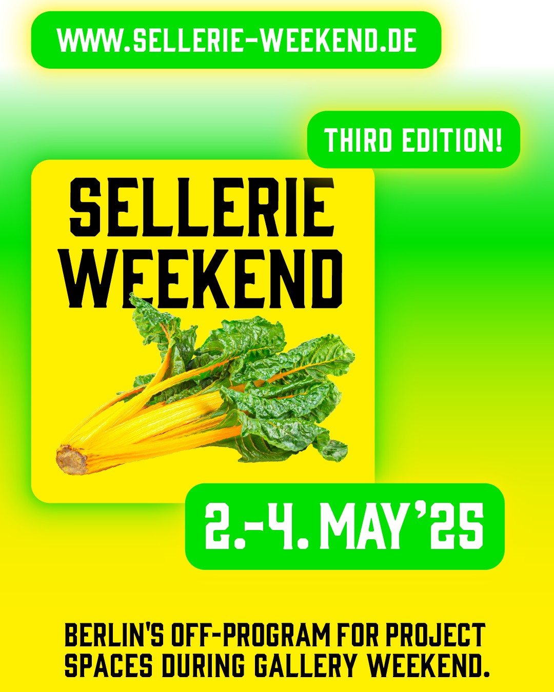 We're very excited to be part of this year's Sellerie Weekend (May 1–3) and to join such a vibrant community of artists and spaces. At Künstlerhaus Bethanien, we'll be presenting a varied