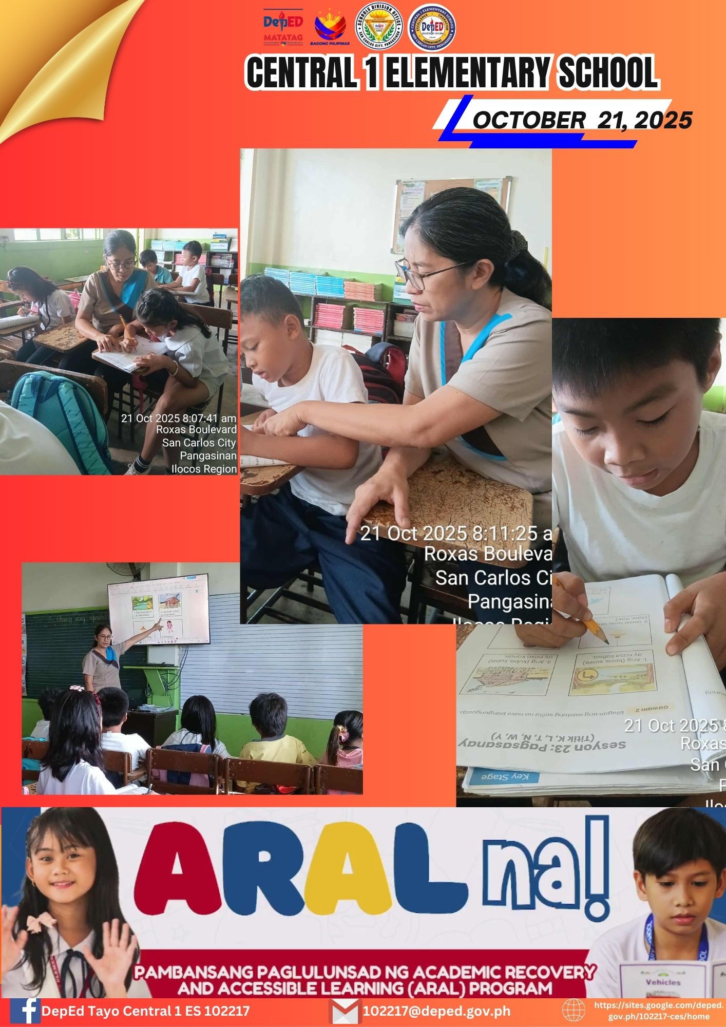 ARAL Program October 21,... - DepEd Tayo Central 1 ES 102217 | Facebook
