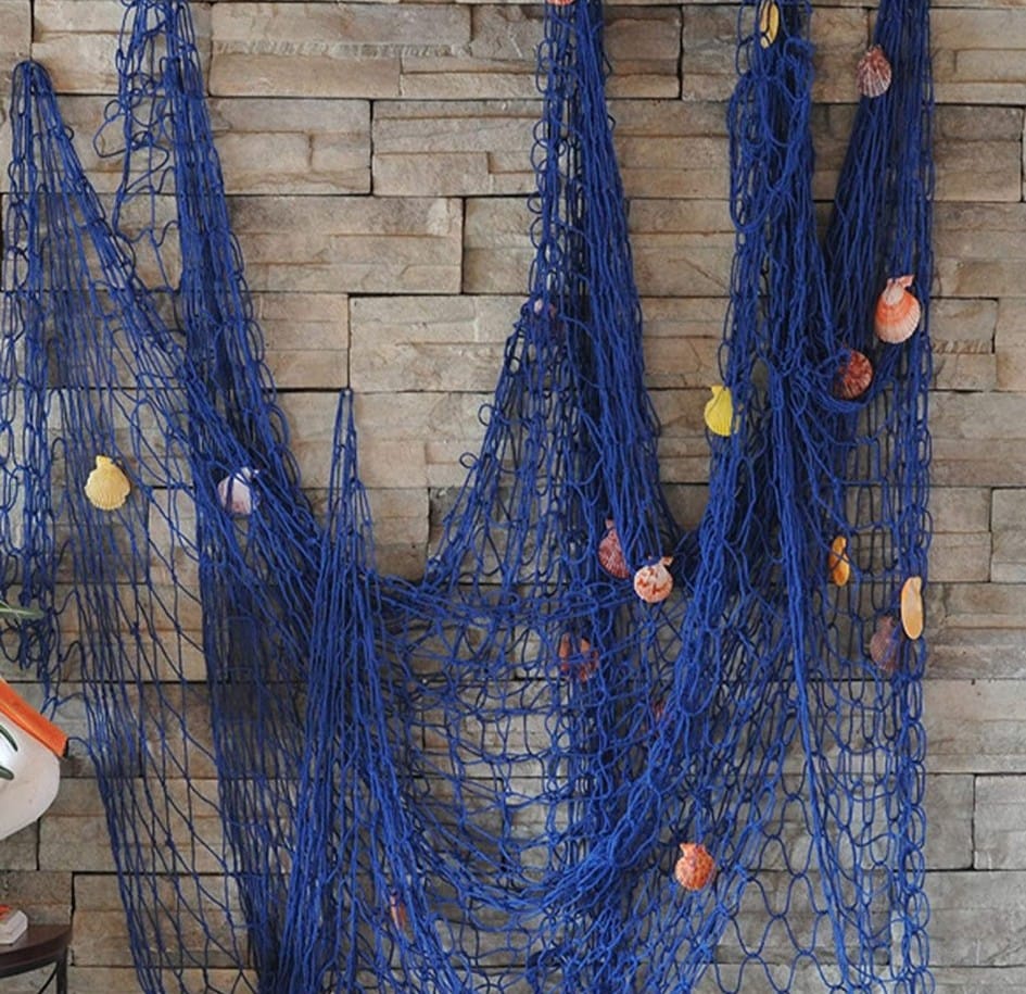 decorative fish net project Decorations for Party, 2mm Natural Cotton Hawaiian Party Fish Net Decorative, Nautical Themed Cotton Fishnet Room Under The Sea Ocean Beach Party Decor (1) : Home & Kitchen white decorative fish net