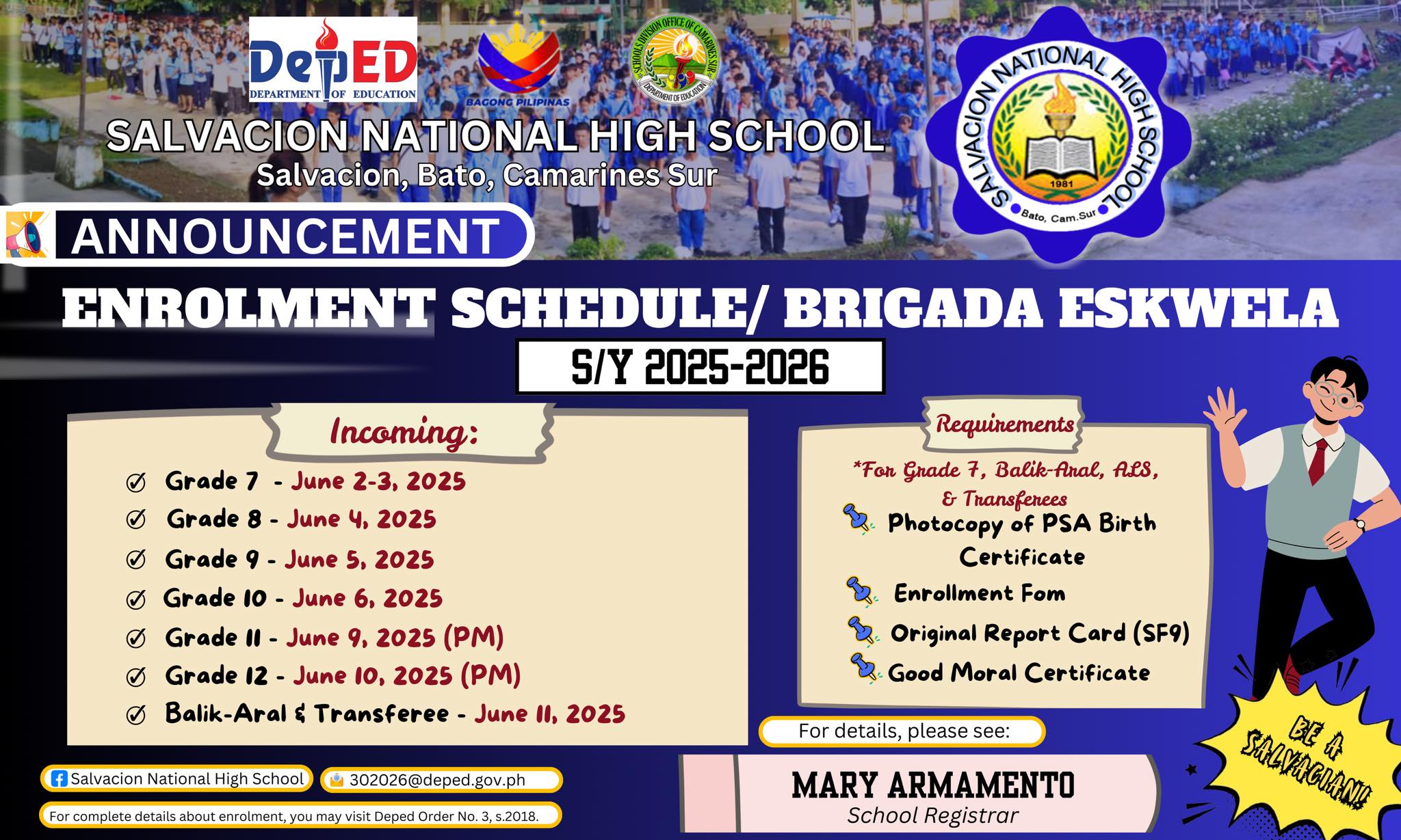Salvacion National High School | Bato