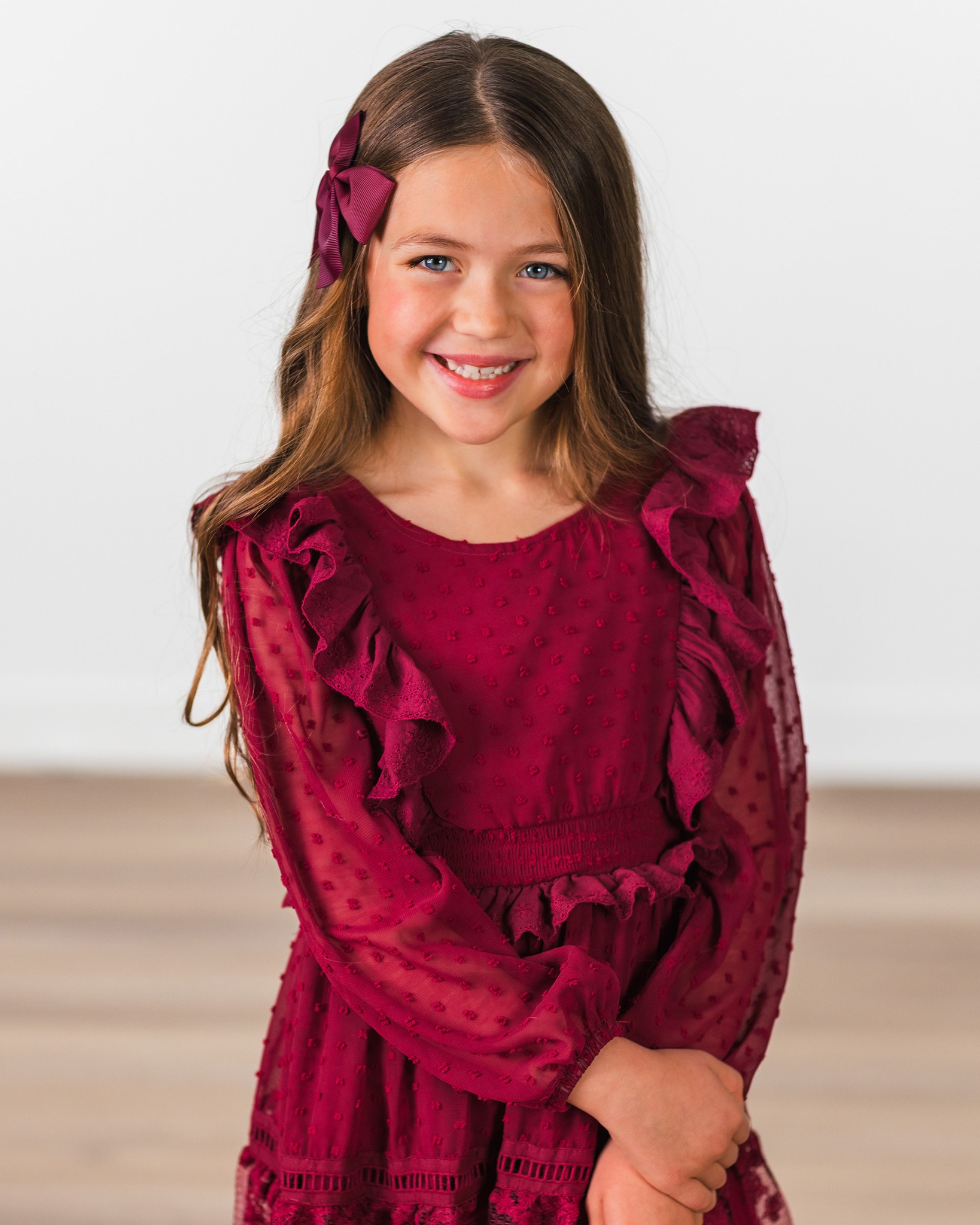 This new Mom & Me Burgundy Swiss Dot dress is flying off the shelves! ♥️ Limited sizes left, so grab it before it's gone! Get it here: https://sip.ink/burgundyswissdot