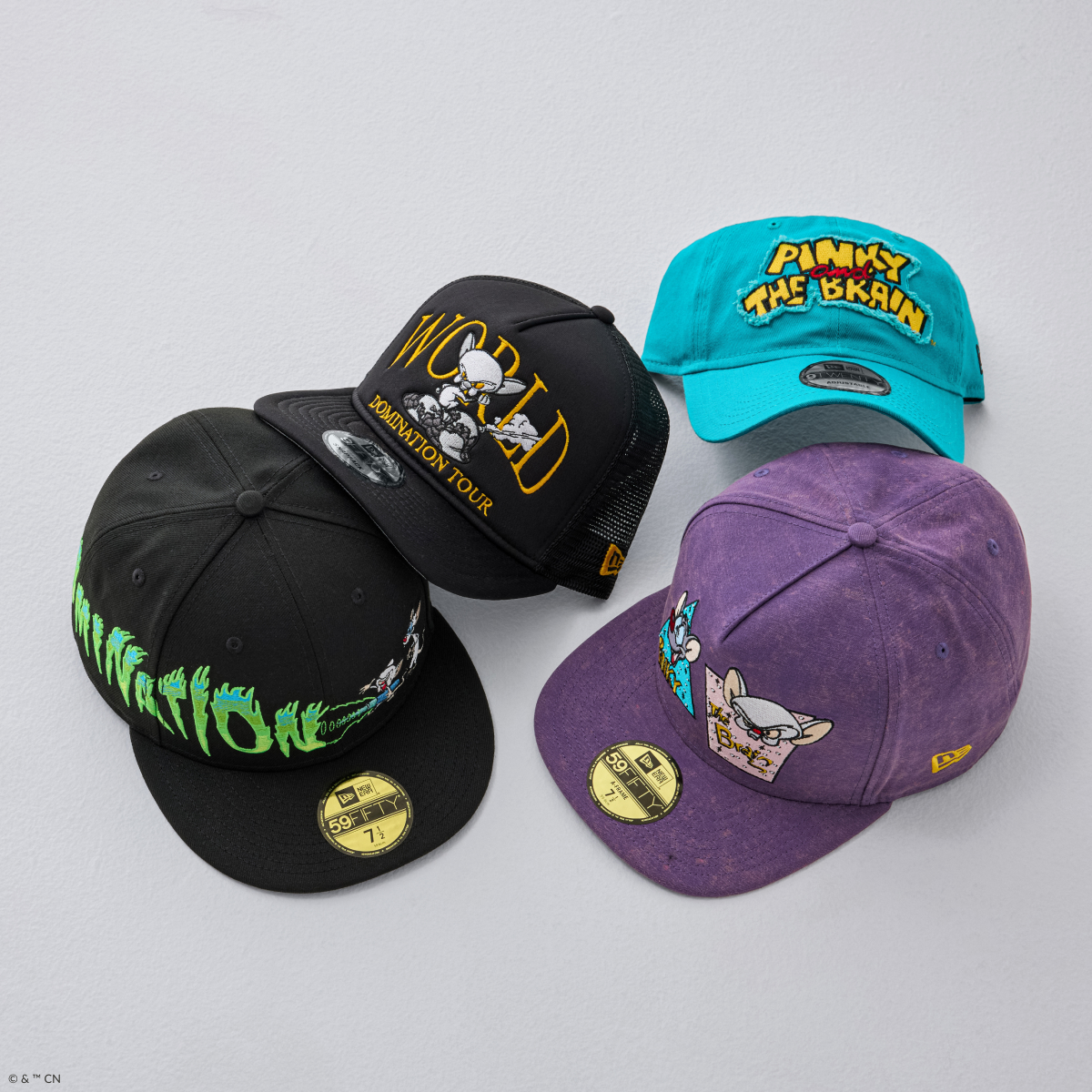 Casquette New Era LIMITED - Pinky And The Brain, Taille 58, Violette, Occasion