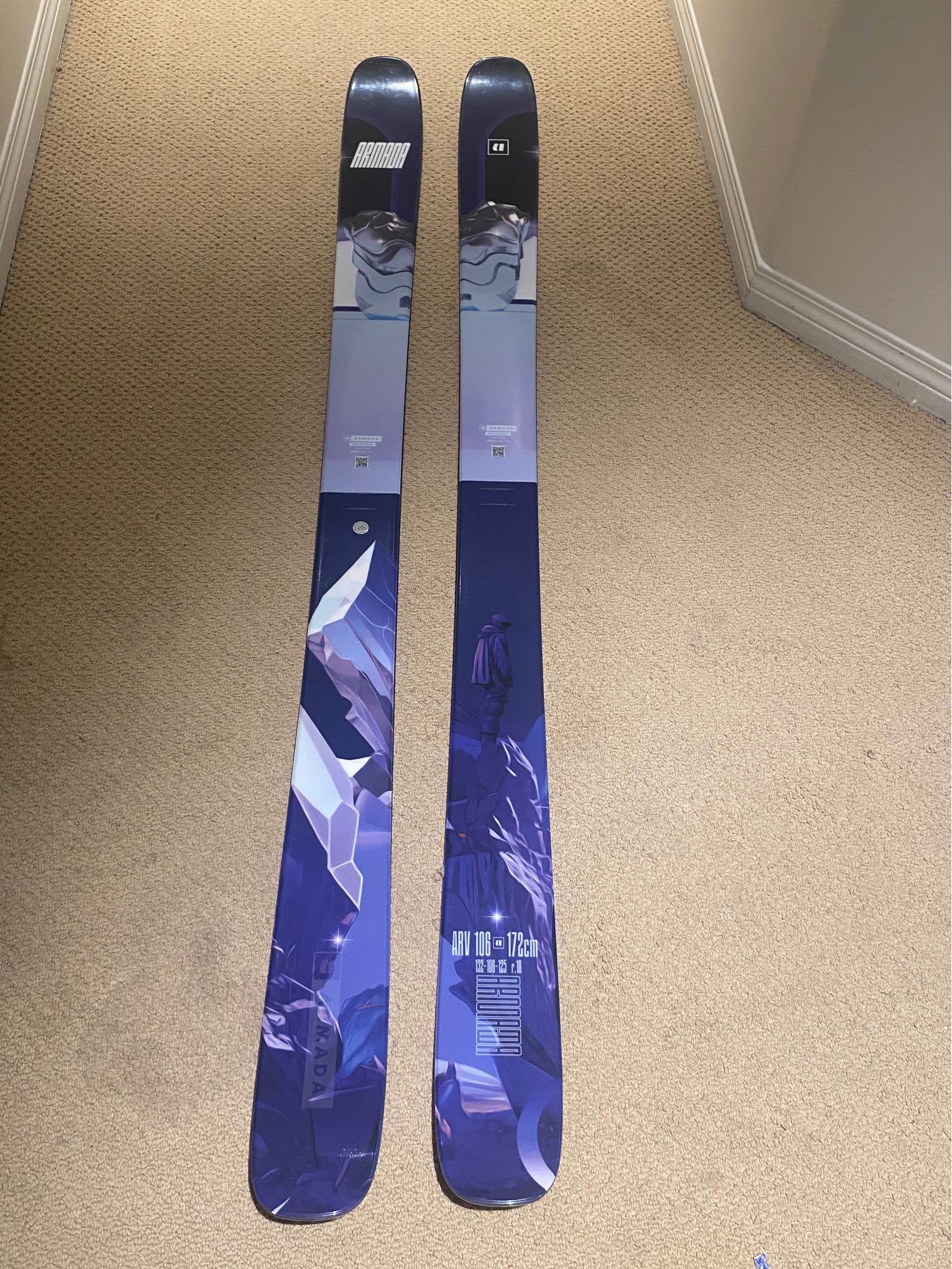 Never used Armada ARV 106 172 cm Skis. Only selling as bought the 