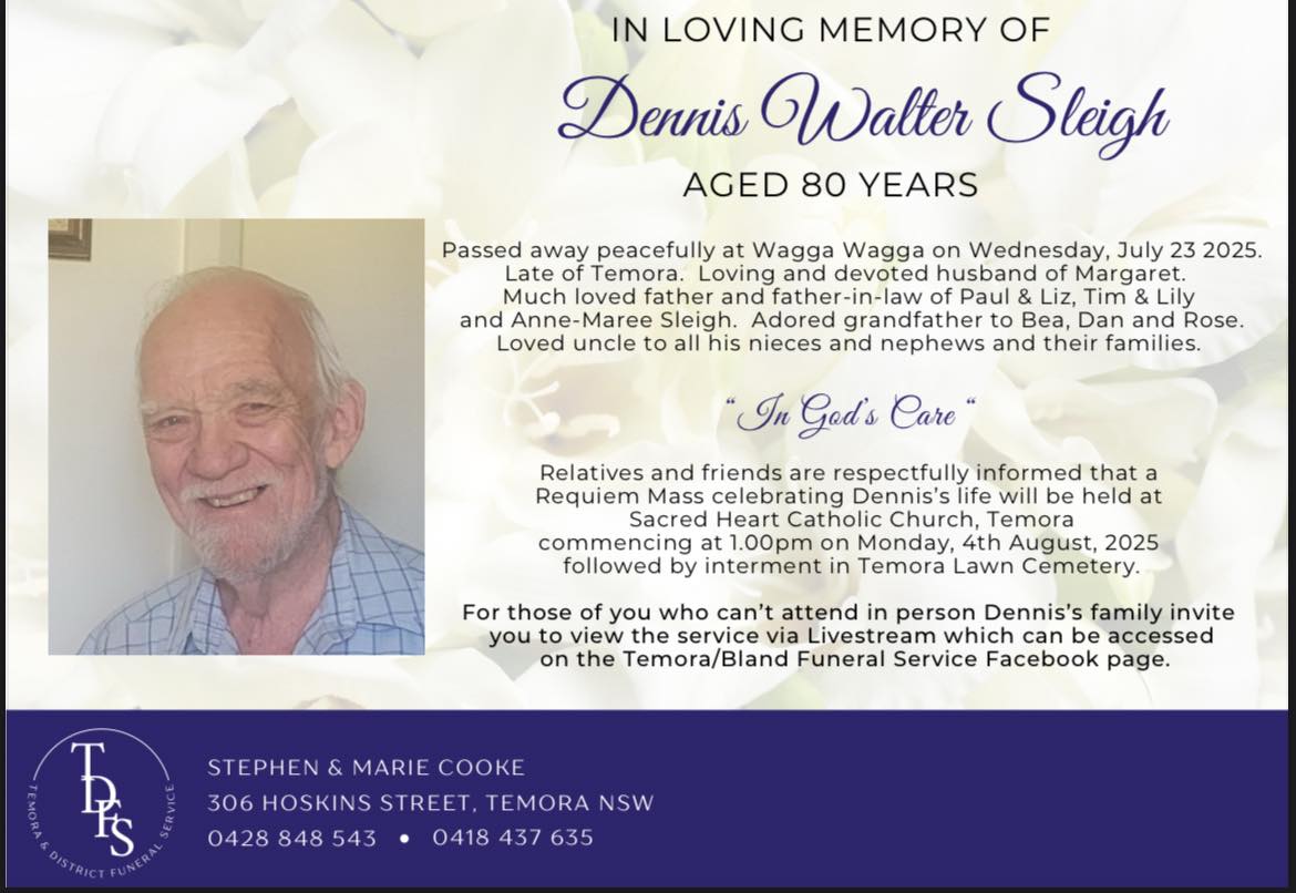 Temora & Bland District Funeral Services | Facebook