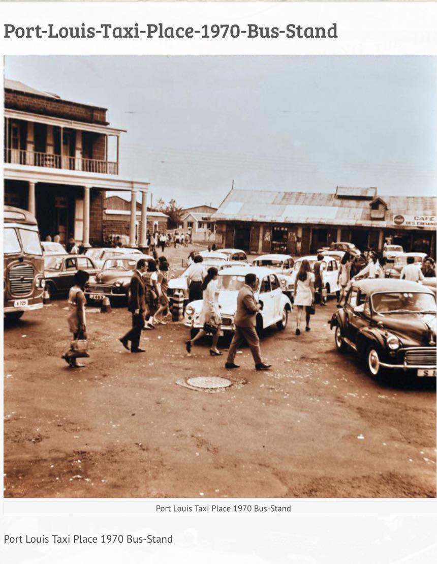 Taxi Stand in Mauritius in 1970… Who remembers.. I don't because I