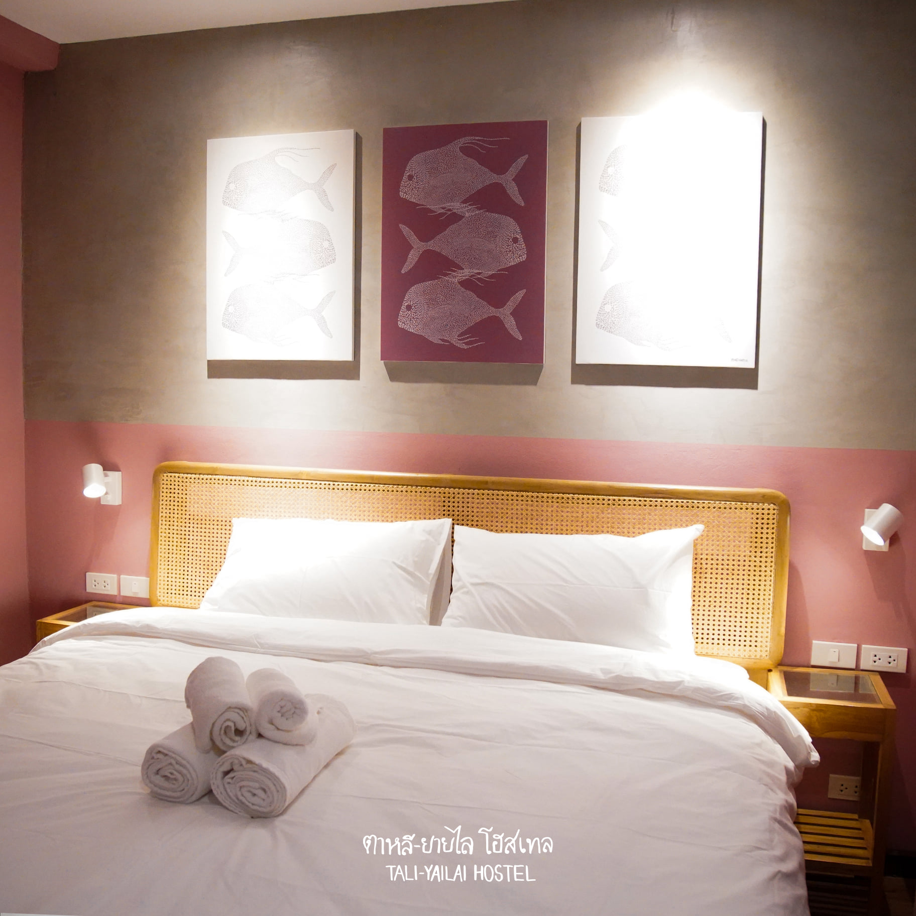 Tali-Yailai Hostel - ห้องปลาโฉมงาม สีชมพู ห้องใหญ่สุดของโฮสเทล ที่มา ...