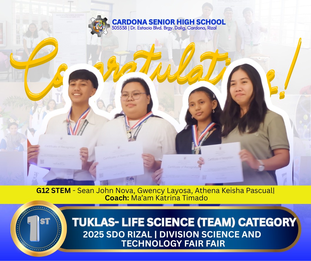 DepEd - Congratulations to our very own G12- STEM students and their ...