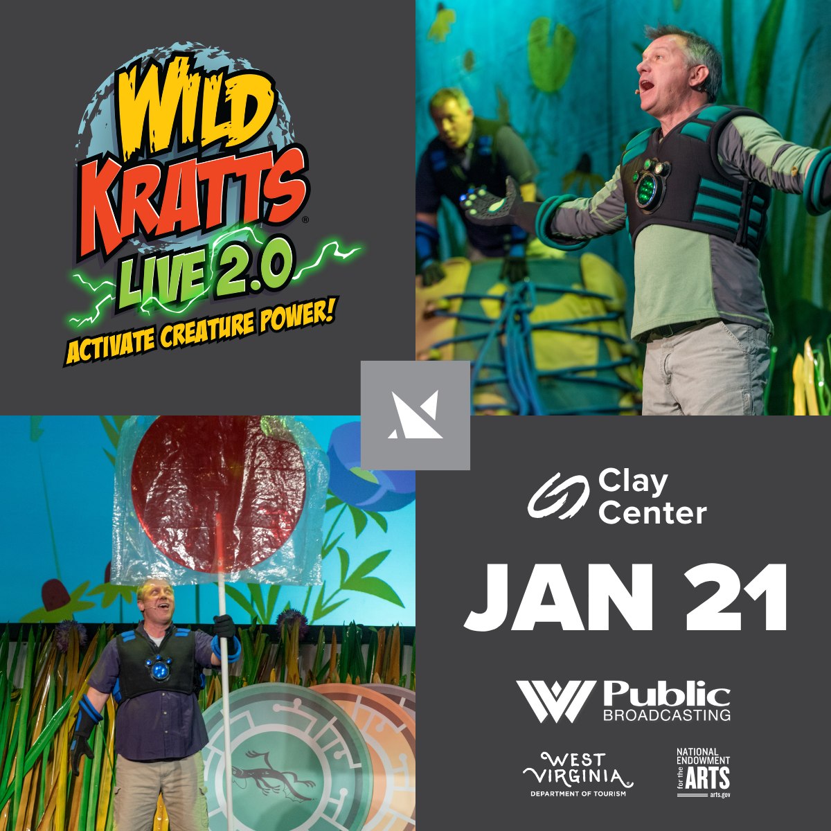 LAST CHANCE! ⏰ Wild Kratts LIVE! 2.0 takes over the Clay Center