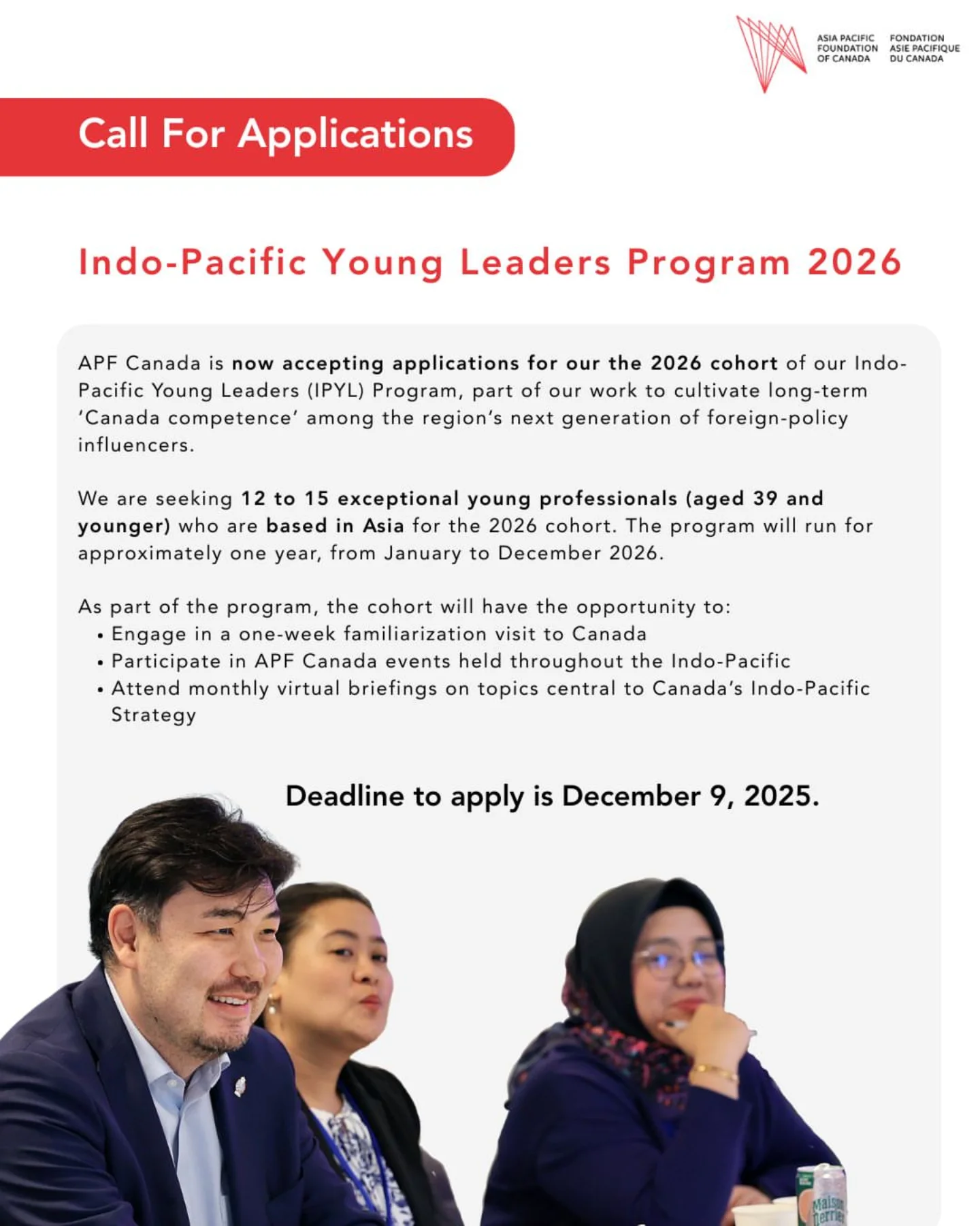 Asia - [Fully Funded] INDO-PACIFIC YOUNG LEADERS PROGRAM 2026 Deadline ...