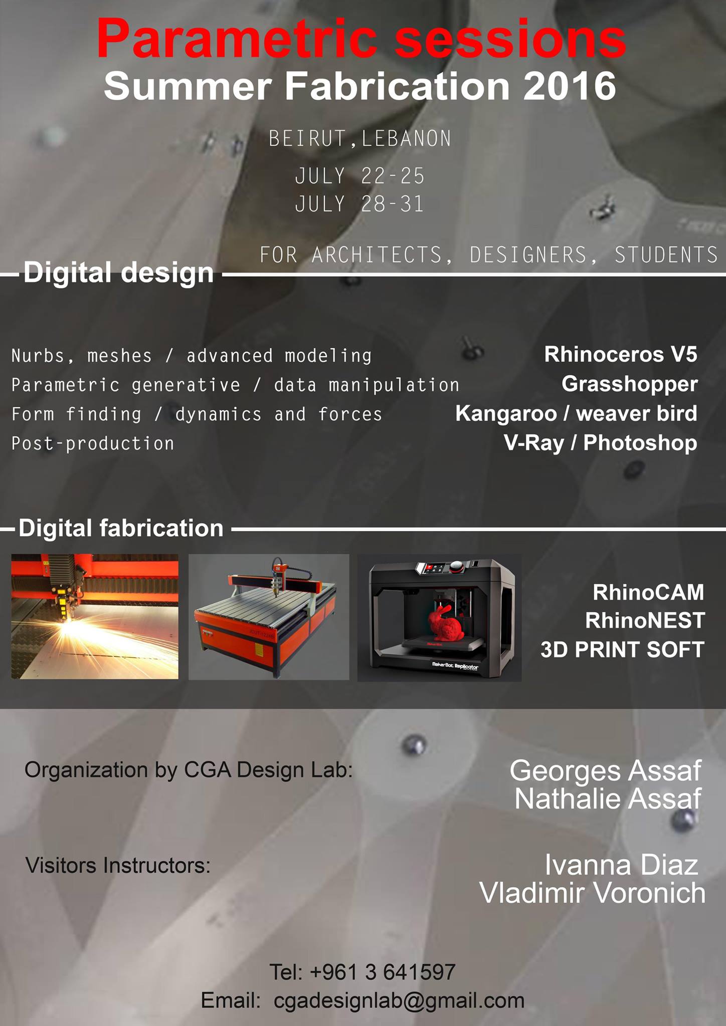 G.G.A - C.G.A Design Lab is launching the Summer Fabrication For ...