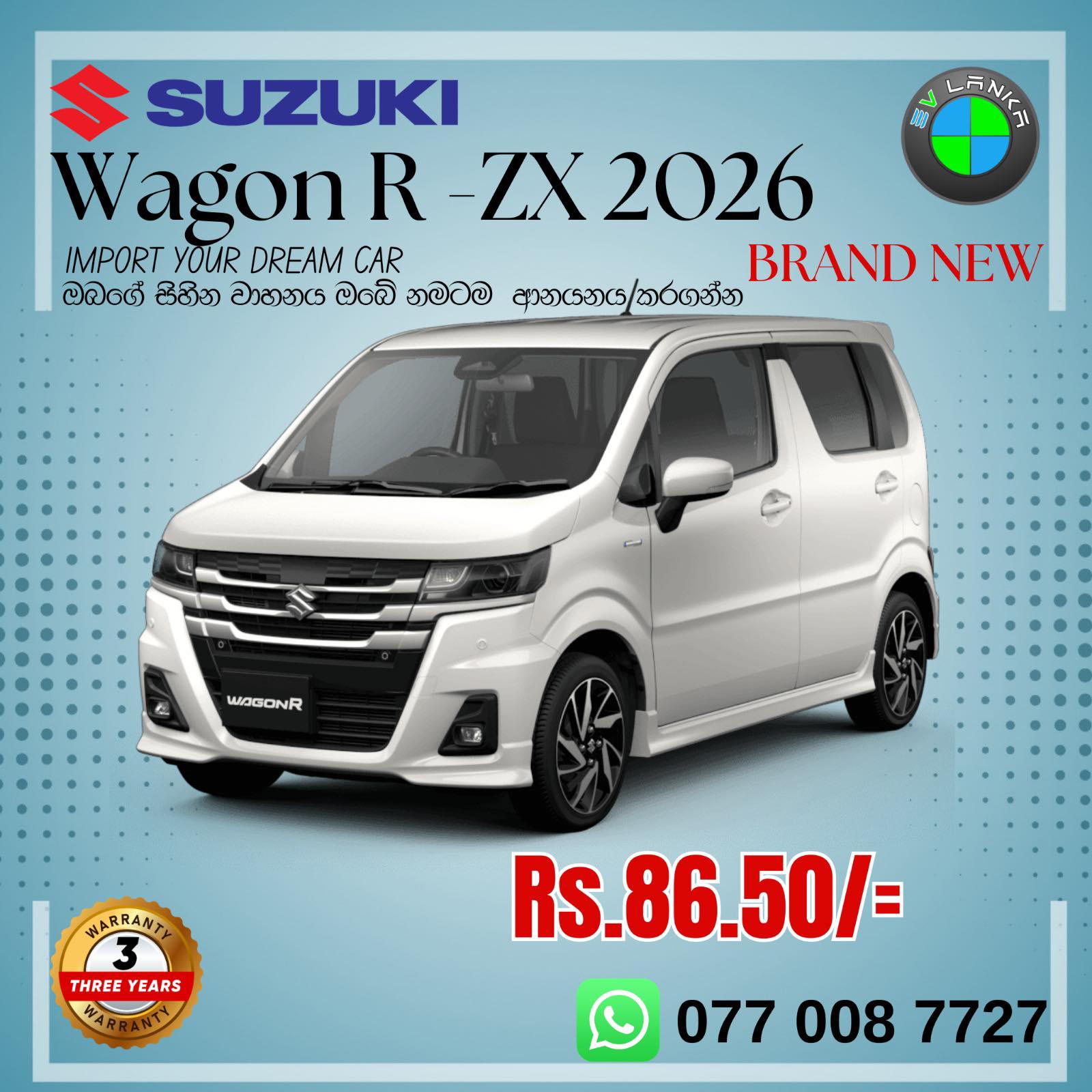 🚗✨ SUZUKI WAGON R CUSTOM ZX 2026 – PRE ORDER NOW! 🇯🇵