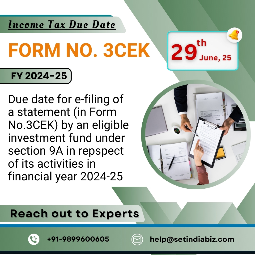 Setindiabiz - Income Tax Due Date Reminder The Due Date for e-filing of ...