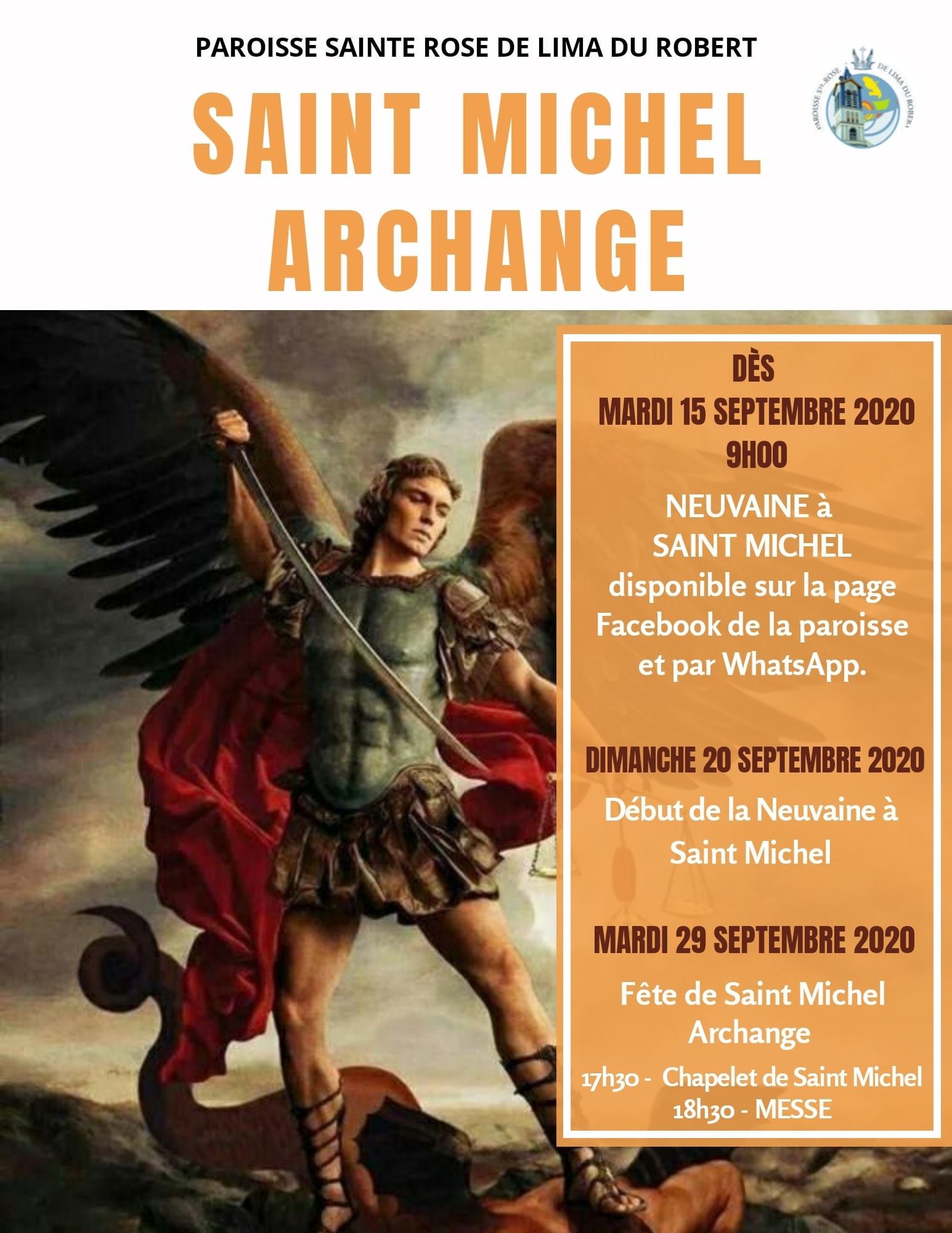 Neuvaine à Saint Michel Archange Du 21 Au 29 Septembre