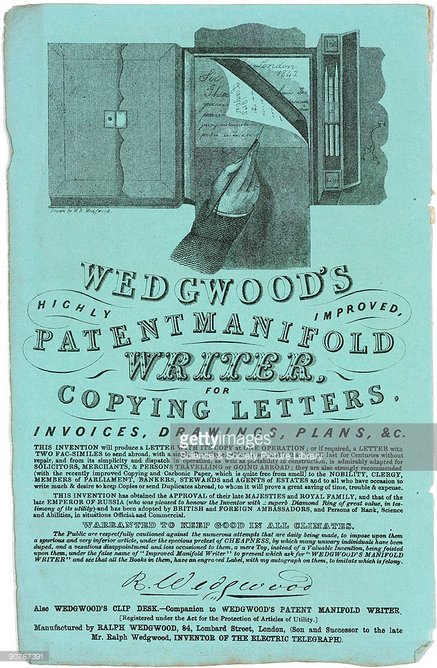 Did - On October 7, 1806, Ralph Wedgwood obtained the first patent for ...