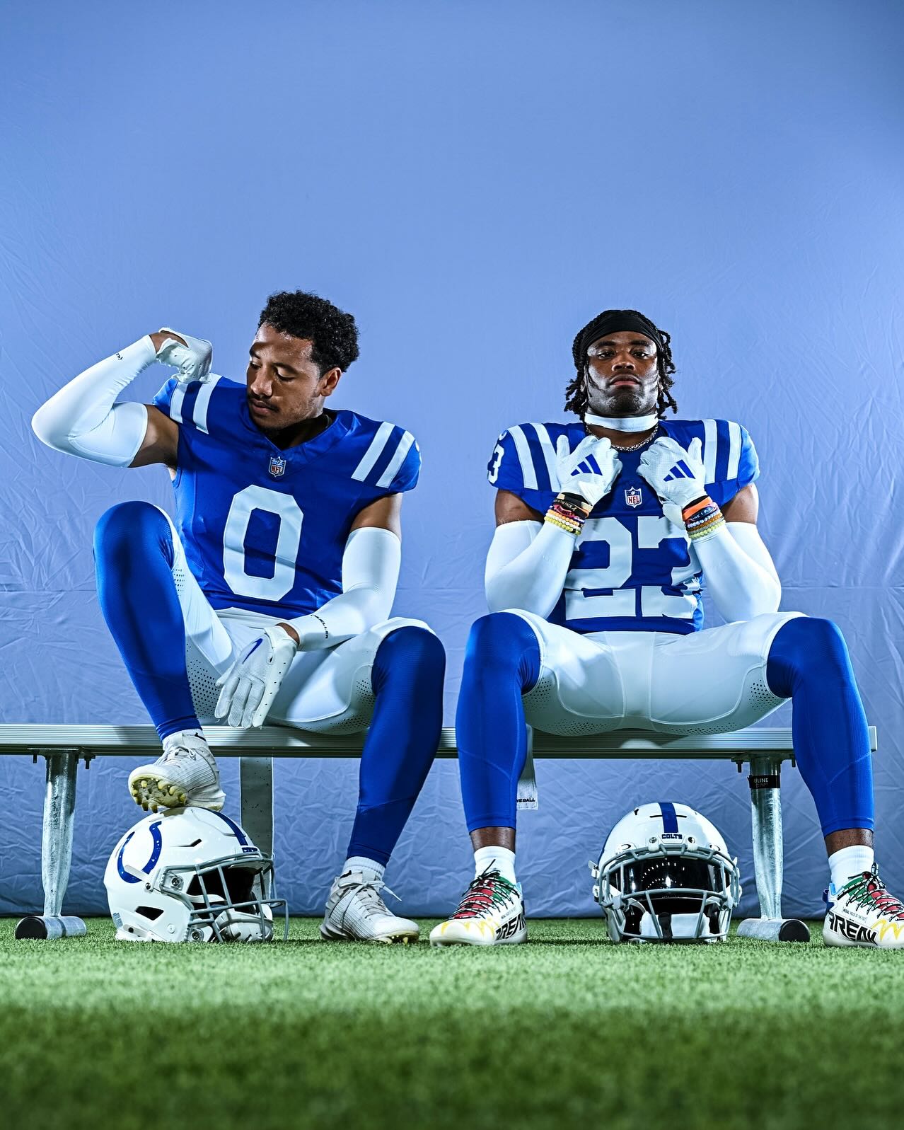 Party Animal NFL Eye Black Strips – Indianapolis Colts Team (3 Pairs, Vinyl Stickers)
